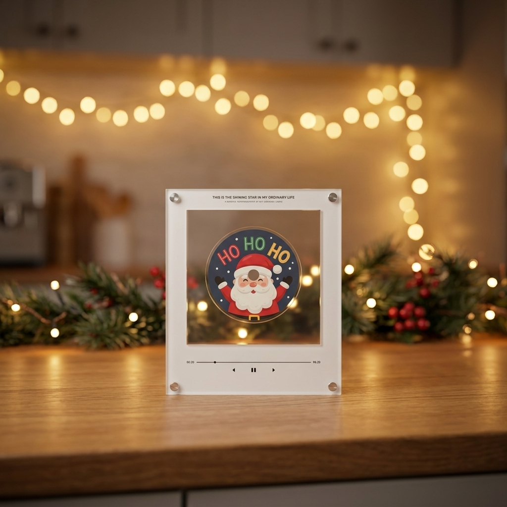 Carol Vinyl acrylic Christmas music frame