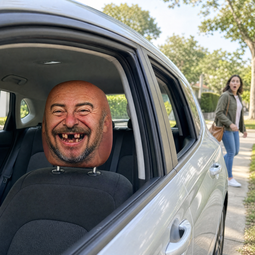 Passer-by doing a double take at the Car Joker passenger