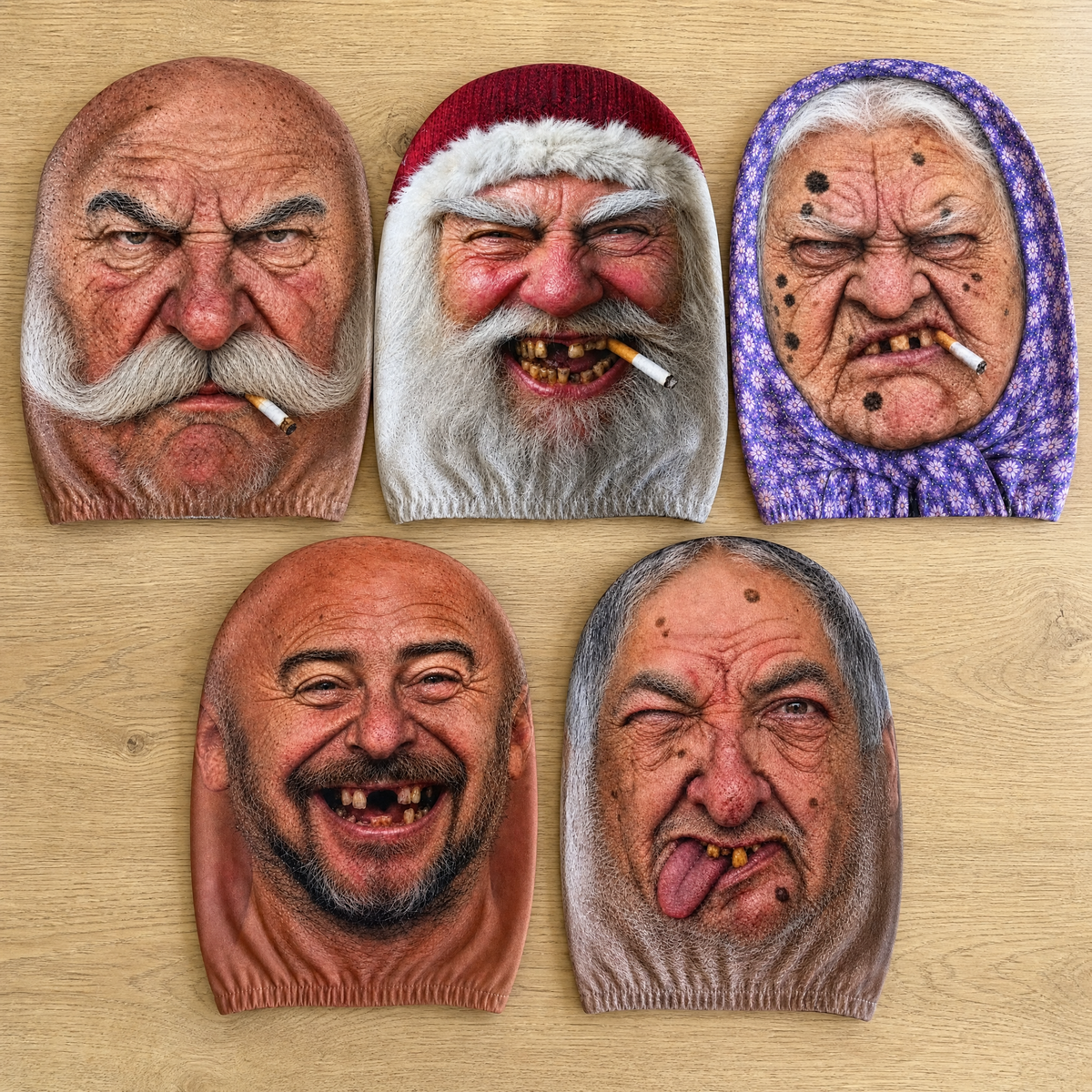 All five Car Joker faces