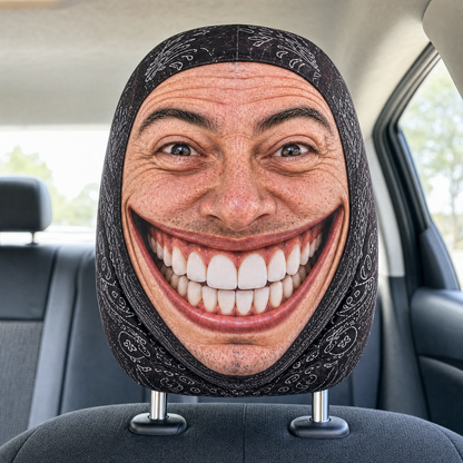 Car Joker headrest cover - Smiley Sam