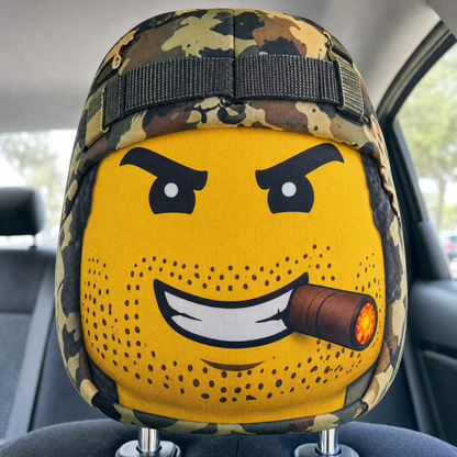 Car Joker headrest cover - Cigar Sarge
