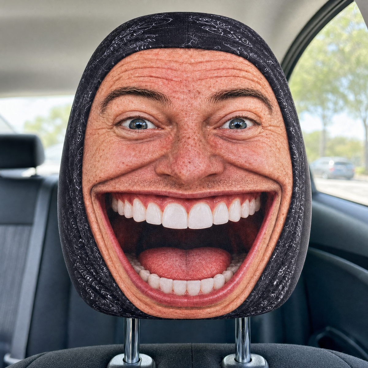 Car Joker headrest cover - Shouty Shane